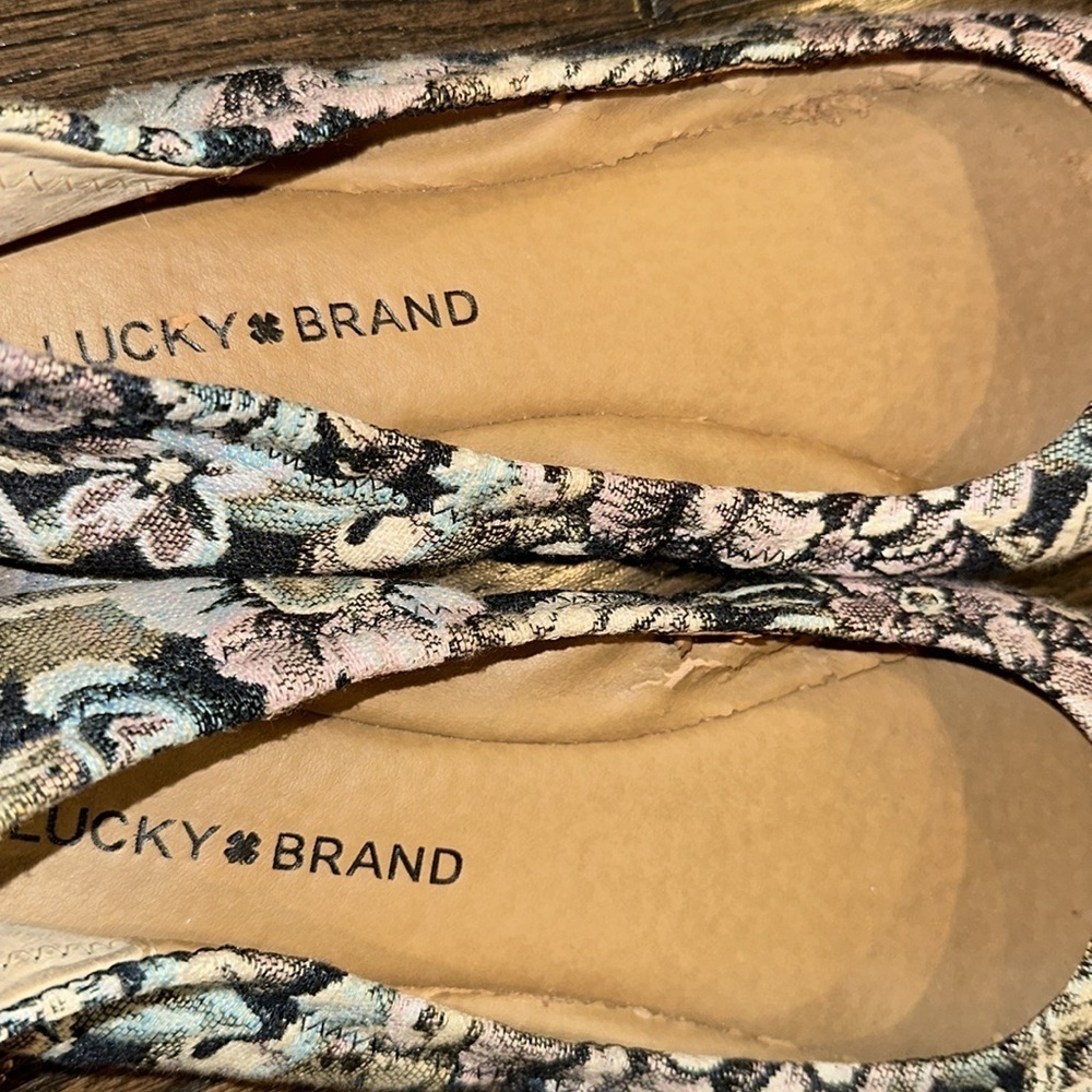 LUCKY BRAND floral tapestry flats size 8 1/2 - Picture 6 of 12